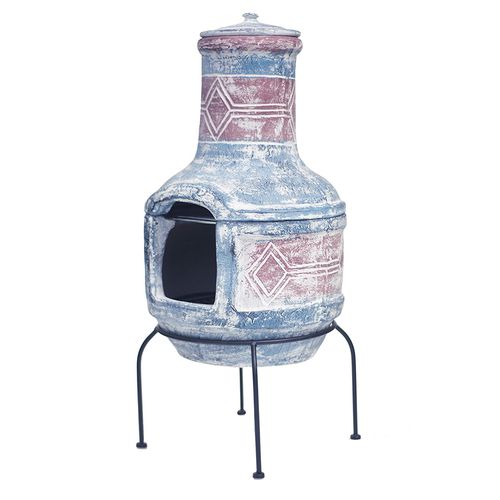 Wood-burning barbecue - GEO DESIGN - Buschbeck - floor-standing / clay