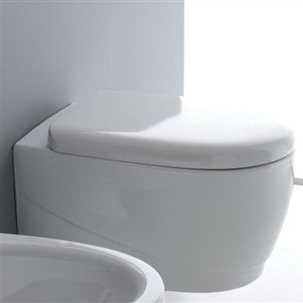 Wall-hung toilet - DIAMANTE - Ceramic Vulcano - ceramic / modern