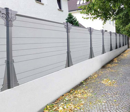 Louvered fence - BORÉALE - OCEWOOD - residential / aluminum / in WPC