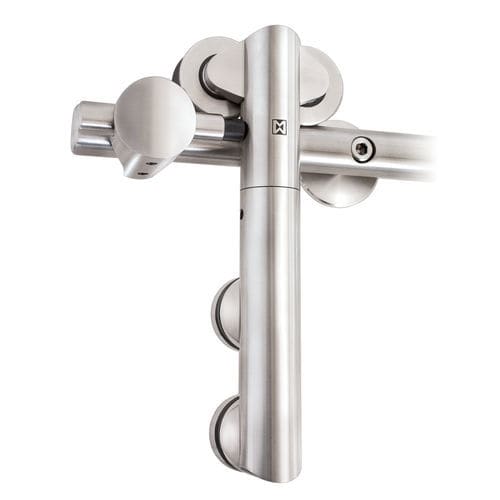 Stainless steel sliding system - VARIO - MWE Edelstahlmanufaktur - glass door / wooden door / for shower door