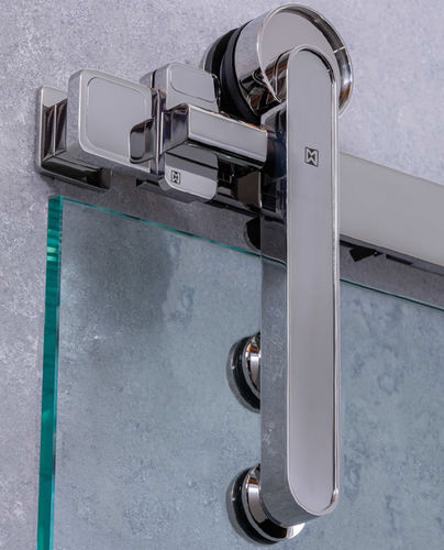 Stainless steel sliding system - CAMPUS ST.1016 - MWE Edelstahlmanufaktur - glass door