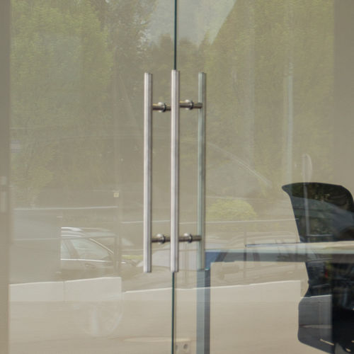 Glass door pull handle - KLASSIK TG.1101 - MWE Edelstahlmanufaktur - for sliding doors / polished stainless steel / brushed stainless steel