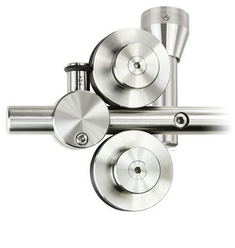 Stainless steel sliding system - TWIN - MWE Edelstahlmanufaktur - glass door / door / wooden door