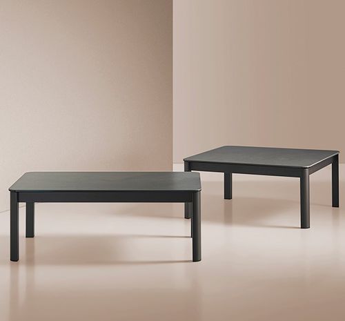 Contemporary coffee table - PEPPER - MOBLIBERICA - ceramic / metal base / rectangular