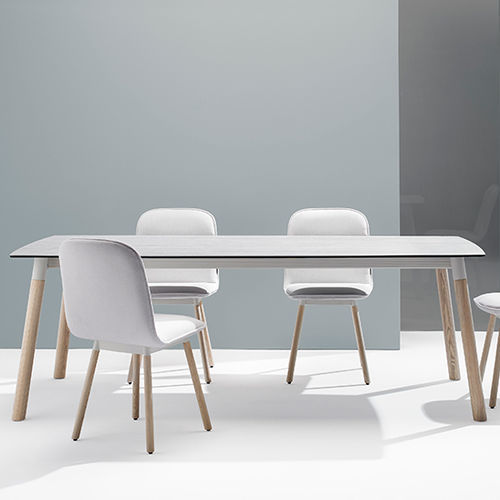 Contemporary table - KÖLN  - MOBLIBERICA - ceramic / ash base / rectangular