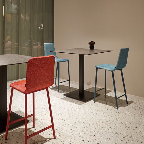 Contemporary high bar table - DADO - MOBLIBERICA - ceramic / metal base / rectangular