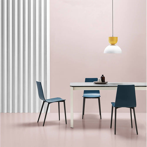 Contemporary chair - SALT - MOBLIBERICA - indoor / wooden / metal base