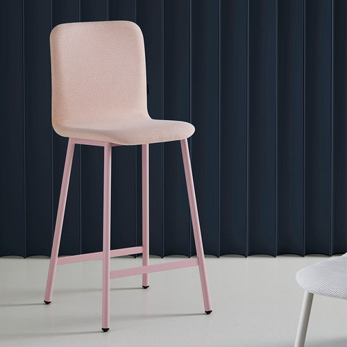 Contemporary bar chair - PEPPER - MOBLIBERICA - indoor / fabric / metal base