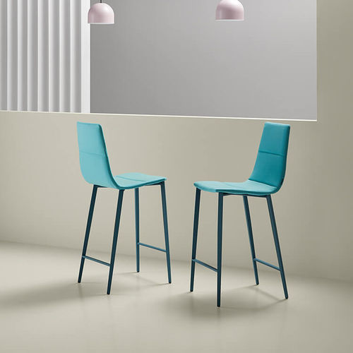 Contemporary bar chair - SALT  - MOBLIBERICA - indoor / fabric / metal base