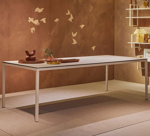 Contemporary dining table - ARESTA - MOBLIBERICA - ceramic / metal base / rectangular