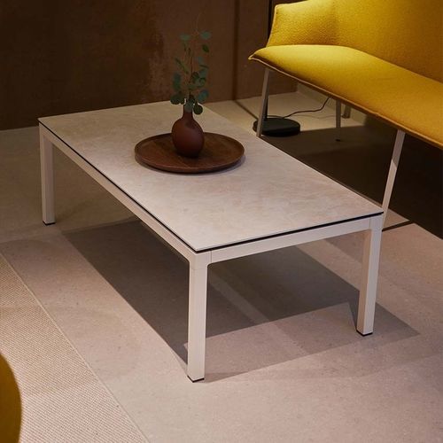 Contemporary coffee table - ARESTA - MOBLIBERICA - ceramic / metal base / rectangular