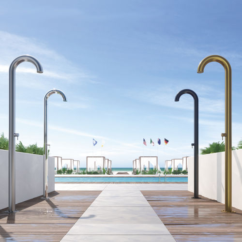 Pool outdoor shower - CLUB C90.M - Fontealta - traditional / for water park / stainless steel