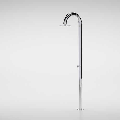 Outdoor shower column - CLUB LARGE CL90 - Fontealta - stainless steel / on foot / contemporary