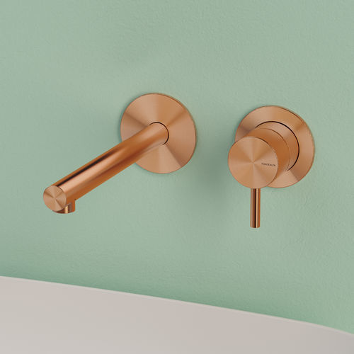 Washbasin mixer tap - SKINNY W2MP.2.L - Fontealta - wall-mounted / stainless steel AISI 316 / indoor