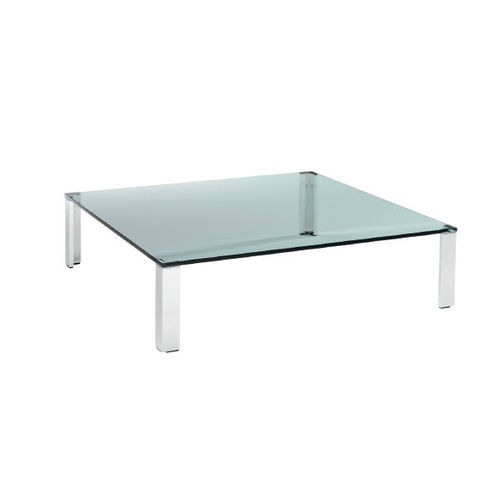 Contemporary coffee table - AQUA - Lourens Fisher - glass / aluminum base / rectangular