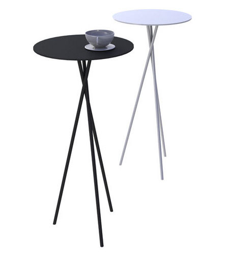 Contemporary high bar table - MORK  - Lourens Fisher - metal / round / home
