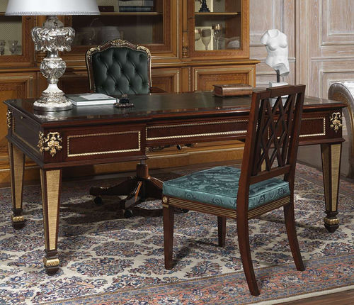 Free-standing desk - Ermitage - VIMERCATI MEDA LUXURY CLASSIC FURNITURE - classic / mahogany / straight