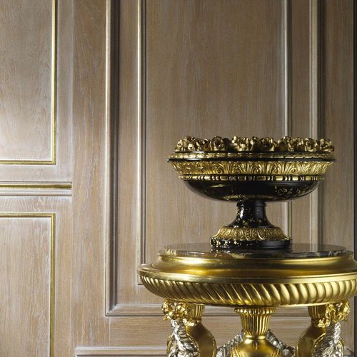 Baroque style vase - VIMERCATI MEDA LUXURY CLASSIC FURNITURE - table / black / golden