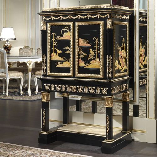 High sideboard - art. 2098 - VIMERCATI MEDA LUXURY CLASSIC FURNITURE - classic / lacquered wood / marble