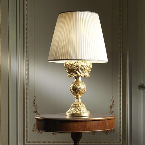 Table lamp - VIMERCATI MEDA LUXURY CLASSIC FURNITURE - wooden / gold foil / Baroque style