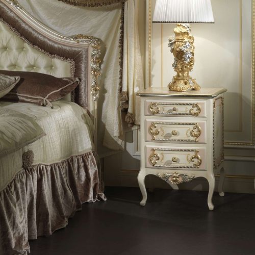Classic bedside table - Louvre 943 - VIMERCATI MEDA LUXURY CLASSIC FURNITURE - wooden / rectangular / with drawer