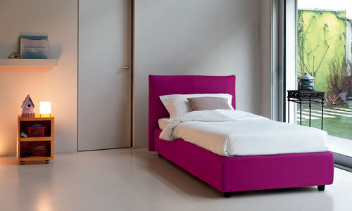 Single bed - LONDON - noctis - contemporary / upholstered / fabric