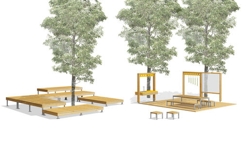 Playground structure - OUTDOOR FRAMES - gonzagarredi - nursery / wooden / modular