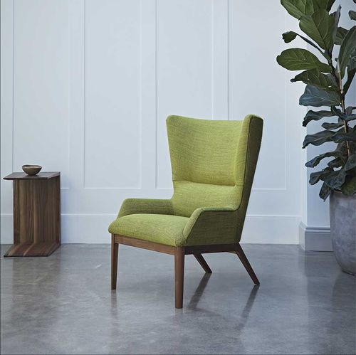 Contemporary armchair - FRIDA - Dare Studio - fabric / wing / high-back