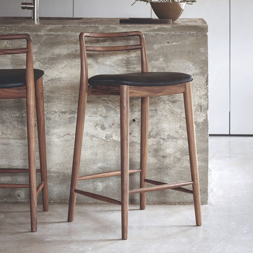 Contemporary bar chair - TOR - Dare Studio - indoor / leather / fabric