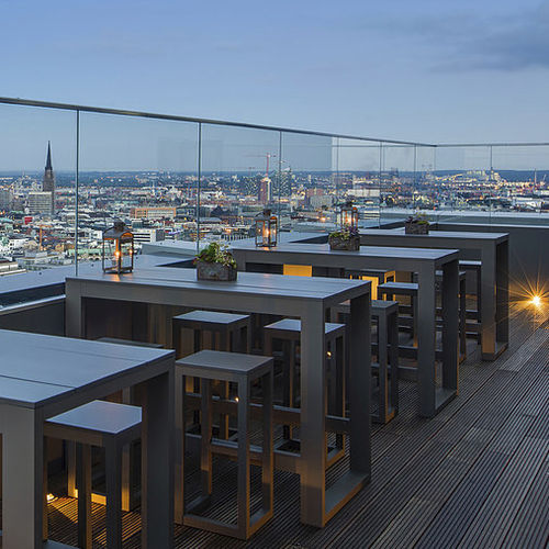 Contemporary high bar table - TAHITI - SACHI - Premium Outdoor Furniture - rectangular / commercial / garden