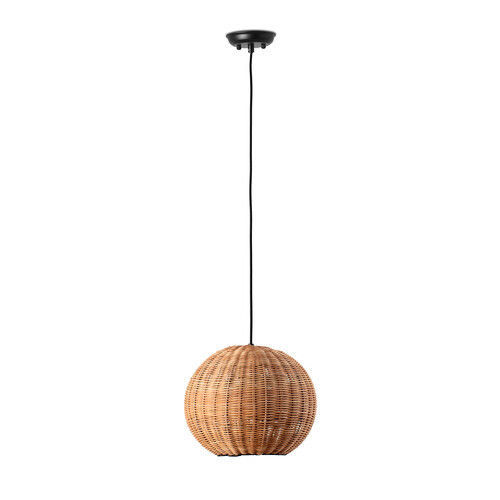 Contemporary ceiling light - HAKA 300 - Faro Barcelona - round / rattan / LED
