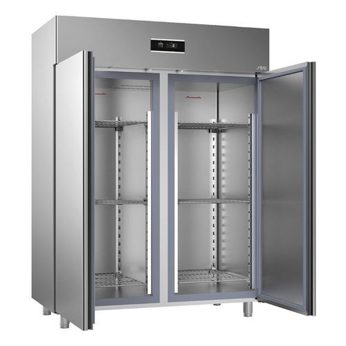 Double door refrigerator - SHINE PRIME - HD15LTE - Sagi - commercial / standalone / stainless steel