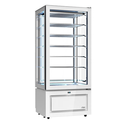 Upright refrigerated display case - LUXOR NEW STYLE - KG8V - Sagi - for shop / white / with door