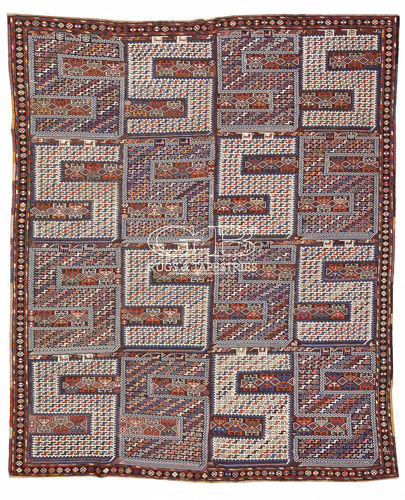 Traditional rug - 141816669907  - bersanetti giovanni - geometric / wool / rectangular