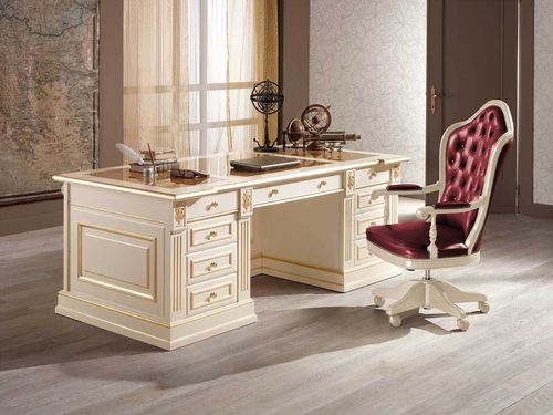 Traditional desk - BEATRICE - Onlywood SRL - wooden / panel end / commercial