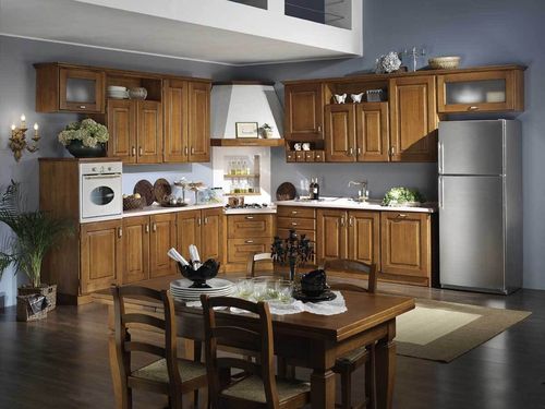 Classic kitchen - VALENTINA - Onlywood SRL - wooden / with handle