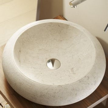 Countertop washbasin - FIJI - Bath Collection S.L. - stone / round / contemporary
