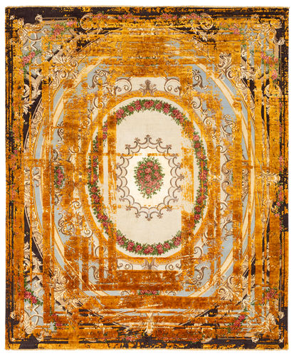 Contemporary rug - DOUX SECRET FRAME - JAN KATH - Contemporary Rug Art - patterned / wool / silk