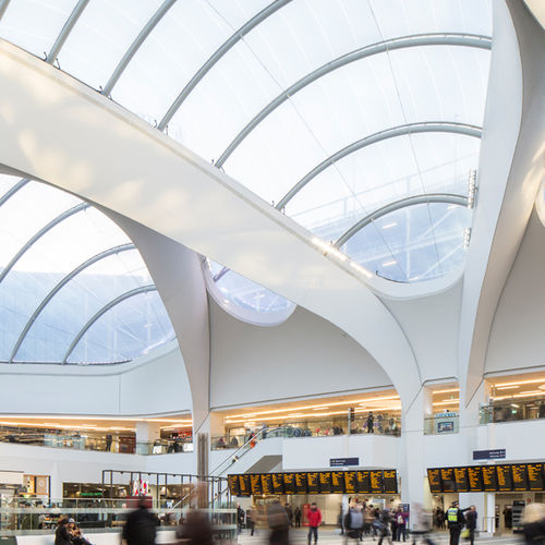 Metal profile roof system - BIRMINGHAM NEW STREET - Vector Foiltec - Texlon® ETFE / commercial