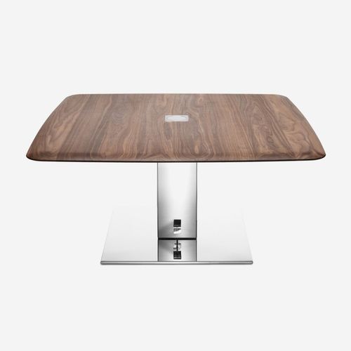 Contemporary coffee table - S100 - YOMEI - walnut / maple / metal base