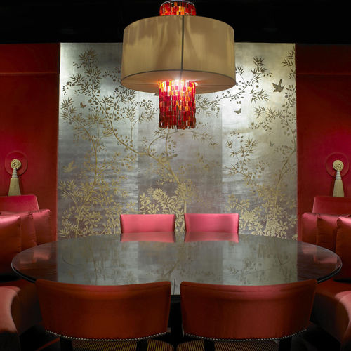 Traditional wallpaper - BURNISH - Fromental - silk / chinoiserie / hand-painted