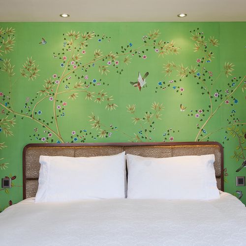 Traditional wallpaper - KELLY - Fromental - chinoiserie / handmade / hand-painted