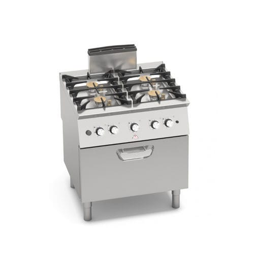 Gas range cooker - SG7F4+FG - Berto's S.p.A. - 4 burner / 1 oven / manuel clean