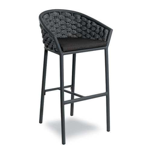 Contemporary bar chair - Dub - Contral - outdoor / water-repellent fabric / rope