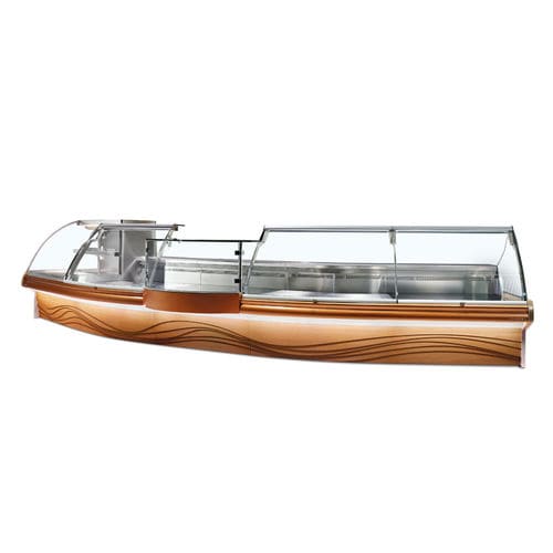 Counter refrigerated display case - EVODUE - CRIOCABIN S.p.A. - for shop / with light / custom-made