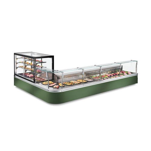 Counter refrigerated display case - Il Magnifico Tower - CRIOCABIN S.p.A. - for shop / stainless steel / with hinged door