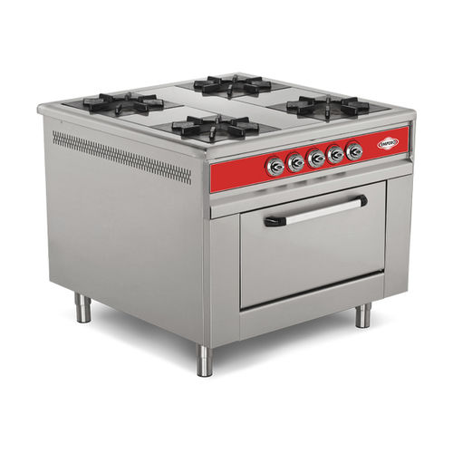 Gas range cooker - EMP.9KG.021 - Empero - commercial / stainless steel / cast iron