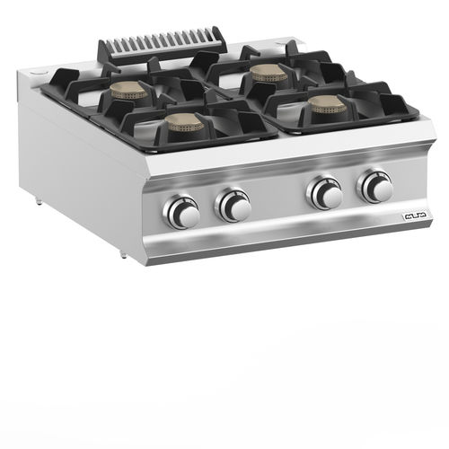 Gas range cooker - FB77TXS - mbm - commercial / 4 burner / 1 oven