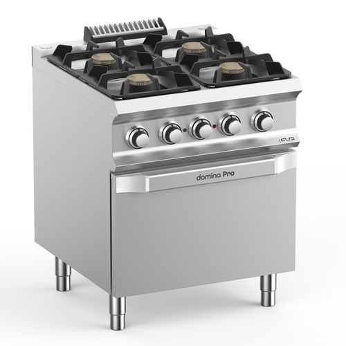 Gas range cooker - FB77FEXL - mbm - commercial / 4 burner / 1 oven