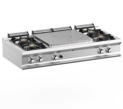 Gas range cooker - TPG715T4XL - mbm - commercial / 4 burner / 1 oven